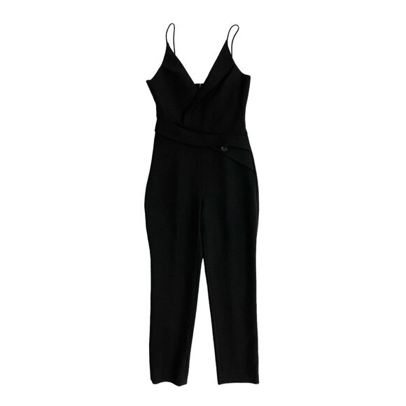 Cushnie et Ochs Black Jumpsuit V Neck Spaghetti Straps SZ 2 New - Picture 1 of 12